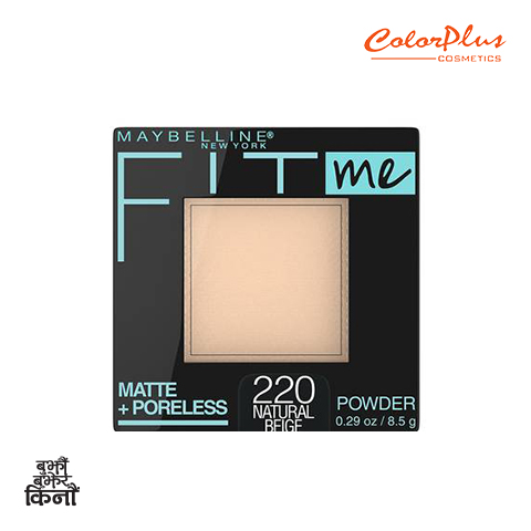 ColorPlus Cosmetics Maybelline Fitme MattePoreless Compact Powder 220 Natural Beige