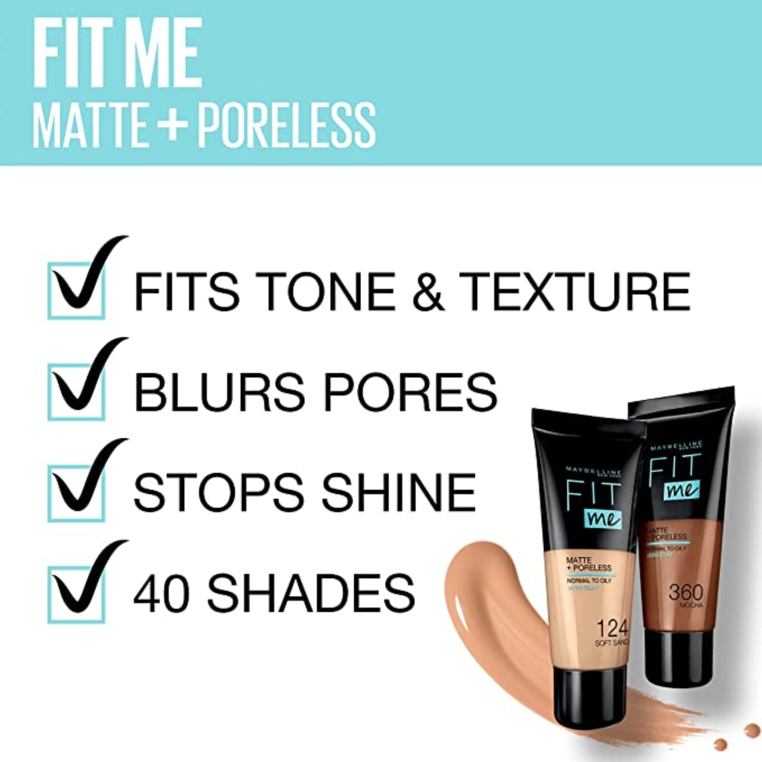 ColorPlus Cosmetics Maybelline Fitme Matte and Poreless Tube Tester2 scaled