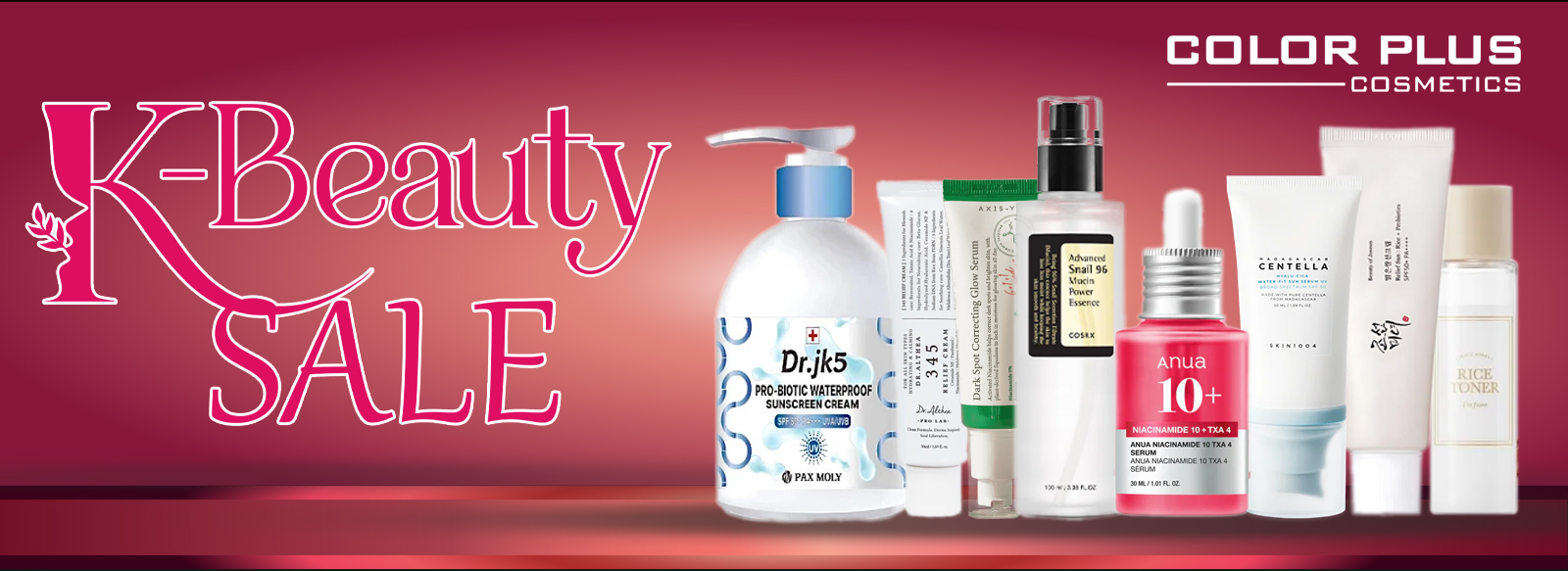 Website Banner k beauty sale 1