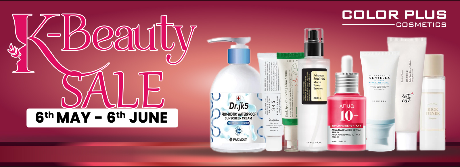 Website Banner k beauty sale